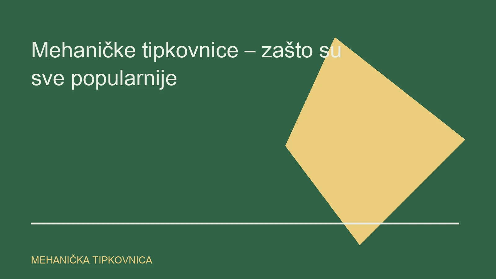 Urednička ilustracija za temu mehanička tipkovnica