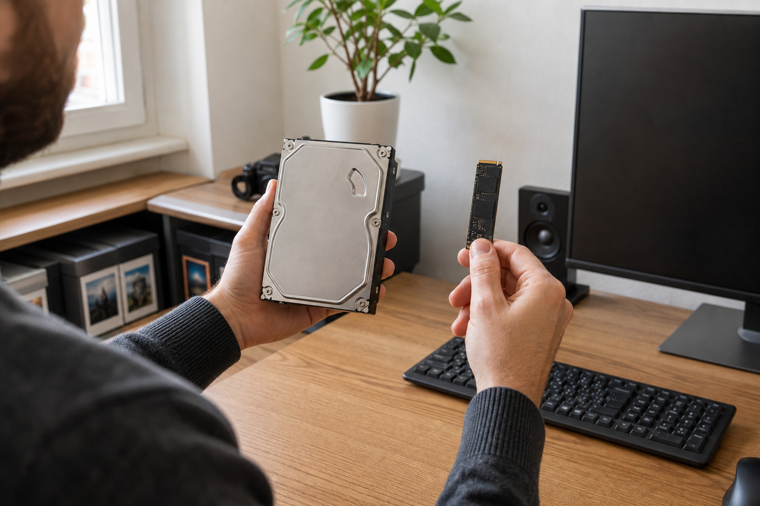 Usporedba veličine HDD-a i M.2 SSD-a